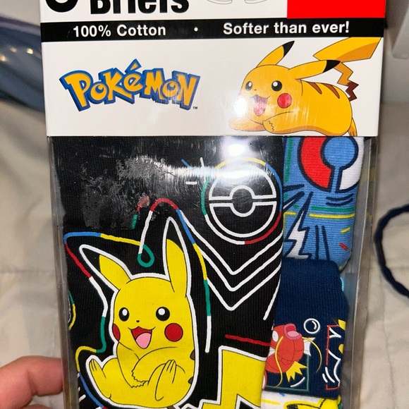NEW Handcraft 5 Pack Boys Boxer Briefs - Pokemon - Size 4 - 100% Cotton - Picture 2 of 5